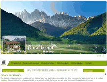 Tablet Screenshot of pineiderhof.it